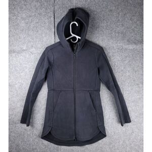 Lululemon Going Places Jacket Women's 2 Full Zip Hooded Black Faded Athletic‎